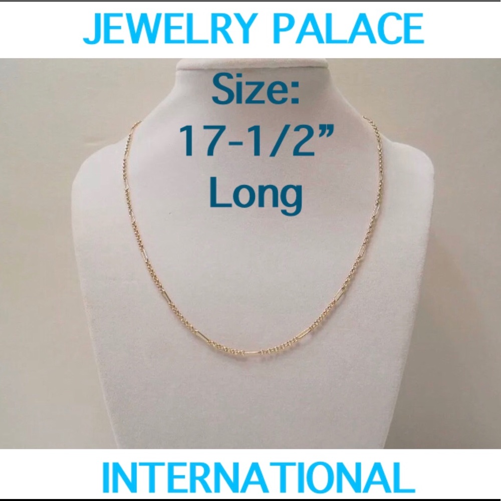 🆕14K Gold Filled Rolo Long Link Necklace